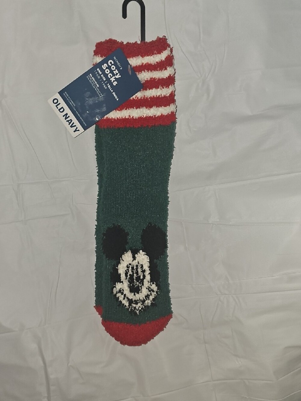 Old Navy x Disney Mickey Mouse Holiday-Graphic Cozy Socks for Women One Size New